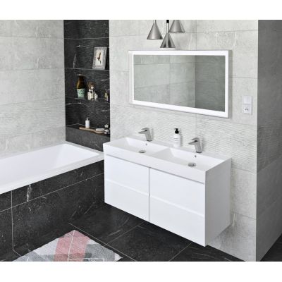 Sapho Filena szafka 118x43x51,5 cm podumywalkowa wisząca biały mat FID1212W