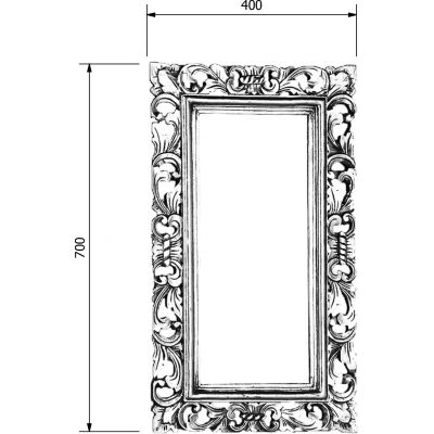 Sapho Samblung lustro 70x40 cm prostokątne rama srebrna IN109