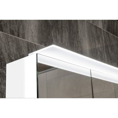 Sapho Linex szafka 80 cm lustrzana z oświetleniem LED wisząca biały LX080-0030