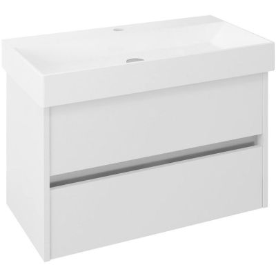 Sapho Nirona szafka 82x43 cm podumywalkowa wisząca biały połysk NR085-3030