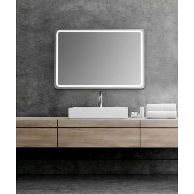 Sapho Nyx lustro 90x50 cm prostokątne z oświetleniem LED NY090