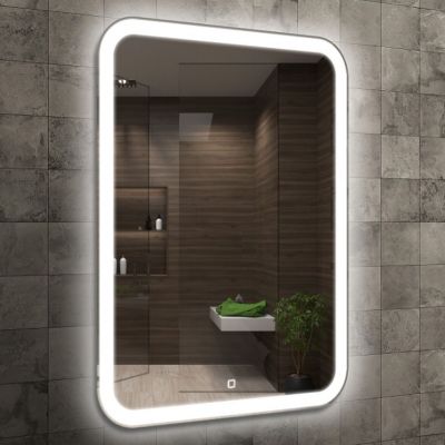 Venti Prima lustro 60x80 cm prostokątne z oświetleniem srebrny