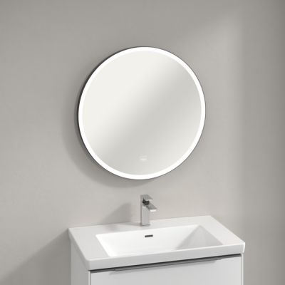 Villeroy & Boch Subway 3.0 lustro 71,2x71,2 cm okrągłe z oświetleniem srebrny A46471BC