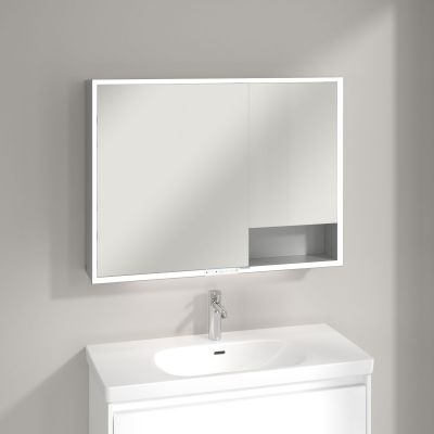 Villeroy & Boch My View+ szafka 100x16,8x75 cm z lustrem aluminium A4811000