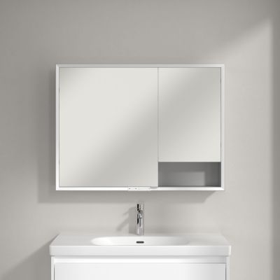 Villeroy & Boch My View+ szafka 100x16,8x75 cm z lustrem aluminium A4811000
