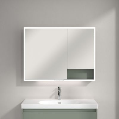 Villeroy & Boch My View+ szafka 75x16,8x100 cm z lustrem Soft Green A48110AF