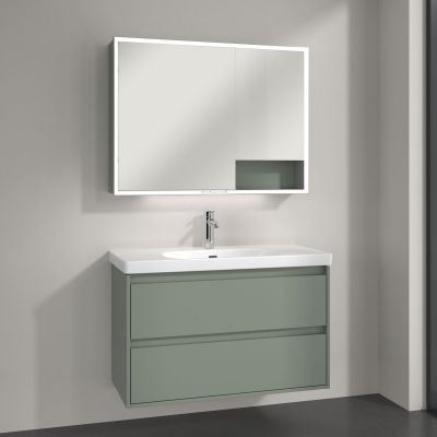 Villeroy & Boch My View+ szafka 100x16,8x75 cm z lustrem Soft Green A48110AF