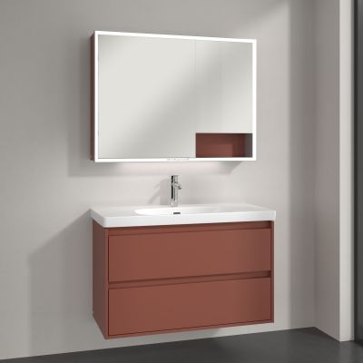 Villeroy & Boch My View+ szafka 100x16,8x75 cm z lustrem Wine Red A48110AH