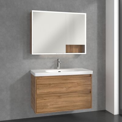 Villeroy & Boch My View+ szafka 100x16,8x75 cm z lustrem Oak Kansas A48110RH