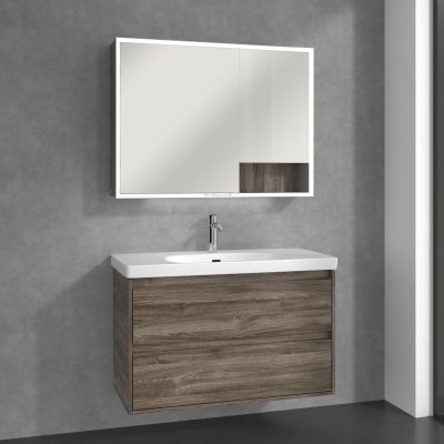 Villeroy & Boch My View+ szafka 100x16,8x75 cm z lustrem Stone Oak A48110RK