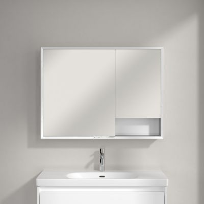 Villeroy & Boch My View+ szafka 75x16,8x100 cm z lustrem Brilliant White A48110VE