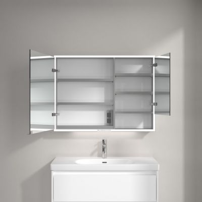 Villeroy & Boch My View+ szafka 75x16,8x100 cm z lustrem Brilliant White A48110VE