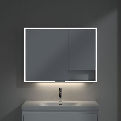 Villeroy & Boch My View+ szafka 100x16,8x75 cm z lustrem Brilliant White A48110VE