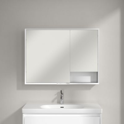 Villeroy & Boch My View+ szafka 100x16,8x75 cm z lustrem Brilliant White A48110VE
