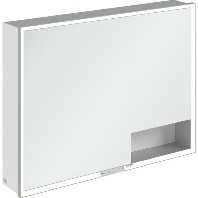 Villeroy & Boch My View+ szafka 75x16,8x100 cm z lustrem Pure White A48110VF