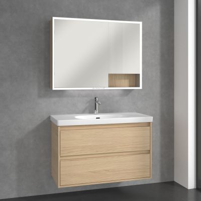 Villeroy & Boch My View+ szafka 100x16,8x75 cm z lustrem Nordic Oak A48110VJ