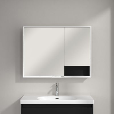 Villeroy & Boch My View+ szafka 75x16,8x100 cm z lustrem Volcano Black A48110VL