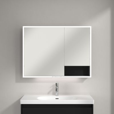 Villeroy & Boch My View+ szafka 100x16,8x75 cm z lustrem Volcano Black A48110VL