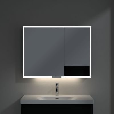 Villeroy & Boch My View+ szafka 100x16,8x75 cm z lustrem Volcano Black A48110VL