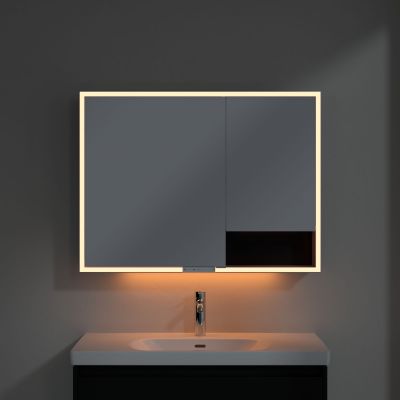 Villeroy & Boch My View+ szafka 100x16,8x75 cm z lustrem Volcano Black A48110VL