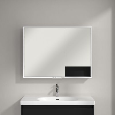 Villeroy & Boch My View+ szafka 100x16,8x75 cm z lustrem Volcano Black A48110VL