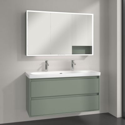 Villeroy & Boch My View+ szafka 120x16,8x75 cm z lustrem Soft Green A48112AF