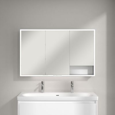 Villeroy & Boch My View+ szafka 75x16,8x120 cm z lustrem Brilliant White A48112VE