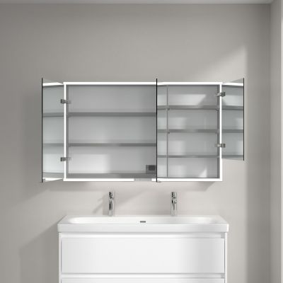 Villeroy & Boch My View+ szafka 120x16,8x75 cm z lustrem Brilliant White A48112VE