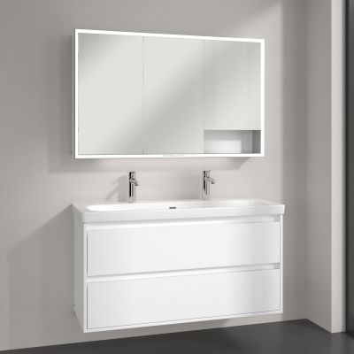 Villeroy & Boch My View+ szafka 120x16,8x75 cm z lustrem Brilliant White A48112VE