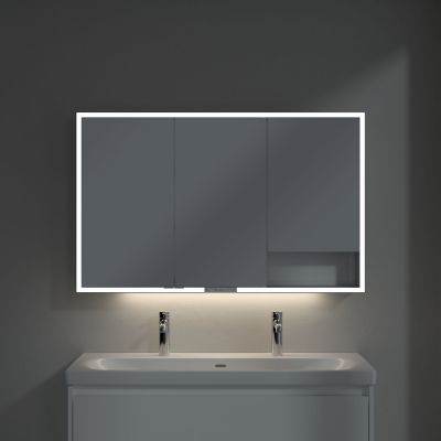 Villeroy & Boch My View+ szafka 120x16,8x75 cm z lustrem Brilliant White A48112VE