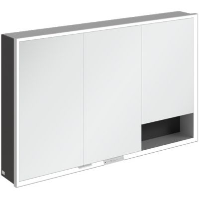 Villeroy & Boch My View+ szafka 75x16,8x120 cm z lustrem Volcano Black A48112VL