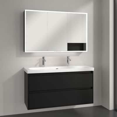 Villeroy & Boch My View+ szafka 120x16,8x75 cm z lustrem Volcano Black A48112VL