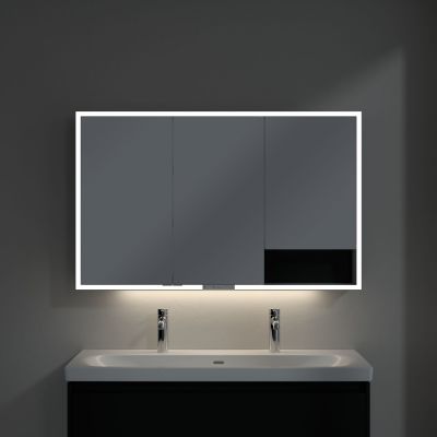 Villeroy & Boch My View+ szafka 120x16,8x75 cm z lustrem Volcano Black A48112VL