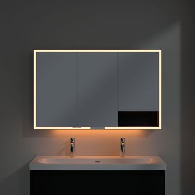 Villeroy & Boch My View+ szafka 120x16,8x75 cm z lustrem Volcano Black A48112VL