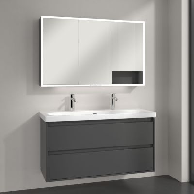 Villeroy & Boch My View+ szafka 120x16,8x75 cm z lustrem Graphite A48112VR