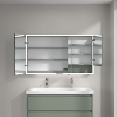 Villeroy & Boch My View+ szafka 130x16,8x75 cm z lustrem Soft Green A48113AF