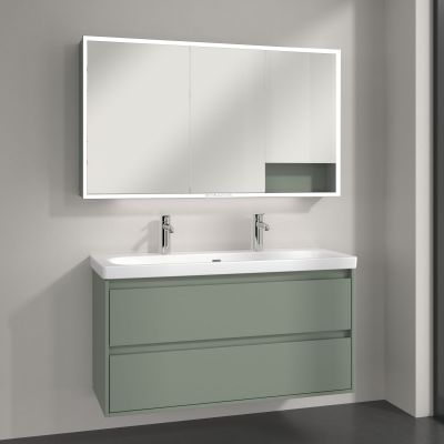 Villeroy & Boch My View+ szafka 130x16,8x75 cm z lustrem Soft Green A48113AF