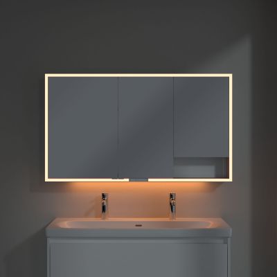 Villeroy & Boch My View+ szafka 130x16,8x75 cm z lustrem Brilliant White A48113VE