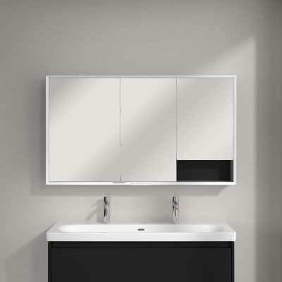 Villeroy & Boch My View+ szafka 130x16,8x75 cm z lustrem Volcano Black A48113VL