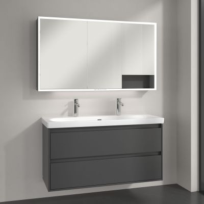 Villeroy & Boch My View+ szafka 130x16,8x75 cm z lustrem Graphite A48113VR