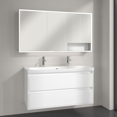 Villeroy & Boch My View+ szafka 140x16,8x75 cm z lustrem Brilliant White A48114VE