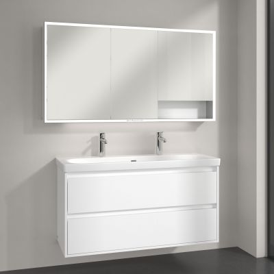 Villeroy & Boch My View+ szafka 140x16,8x75 cm z lustrem Pure White A48114VF