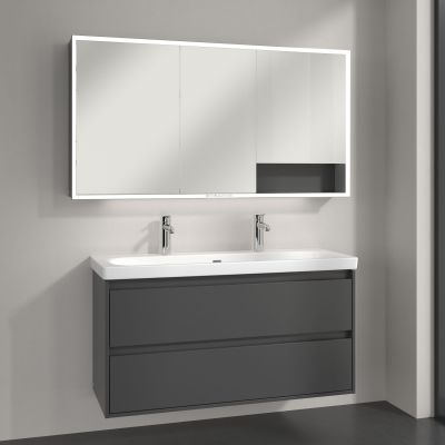 Villeroy & Boch My View+ szafka 140x16,8x75 cm z lustrem Graphite A48114VR