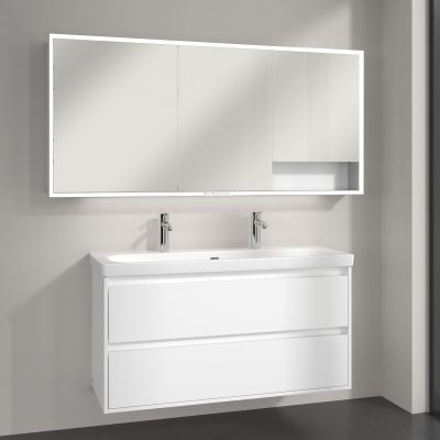 Villeroy & Boch My View+ szafka 160x16,8x75 cm z lustrem Brilliant White A48116VE