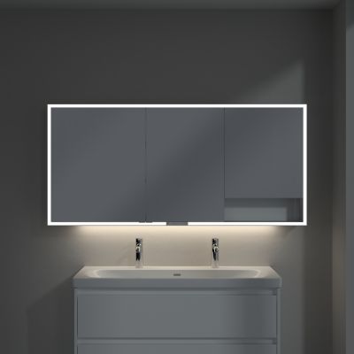 Villeroy & Boch My View+ szafka 160x16,8x75 cm z lustrem Brilliant White A48116VE