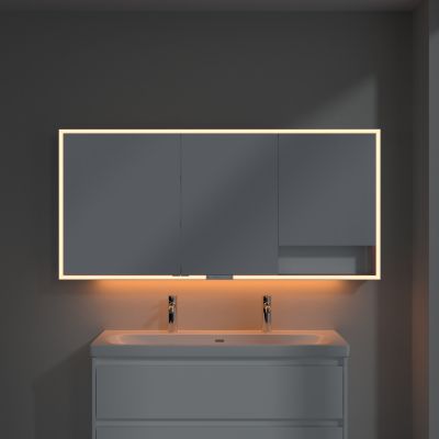 Villeroy & Boch My View+ szafka 160x16,8x75 cm z lustrem Brilliant White A48116VE