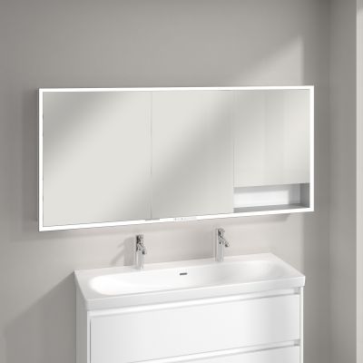 Villeroy & Boch My View+ szafka 160x16,8x75 cm z lustrem Brilliant White A48116VE