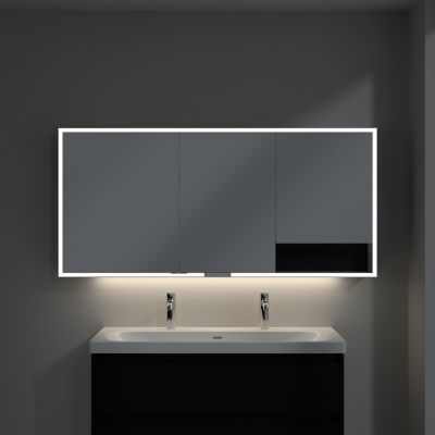 Villeroy & Boch My View+ szafka 160x16,8x75 cm z lustrem Volcano Black A48116VL