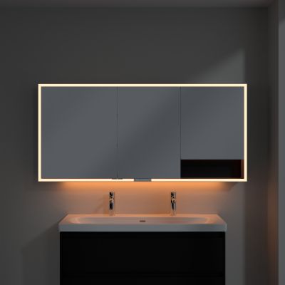 Villeroy & Boch My View+ szafka 160x16,8x75 cm z lustrem Volcano Black A48116VL