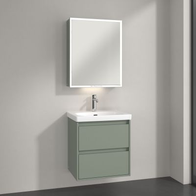 Villeroy & Boch My View+ szafka 60x16,8x75 cm z lustrem Soft Green A4816LAF